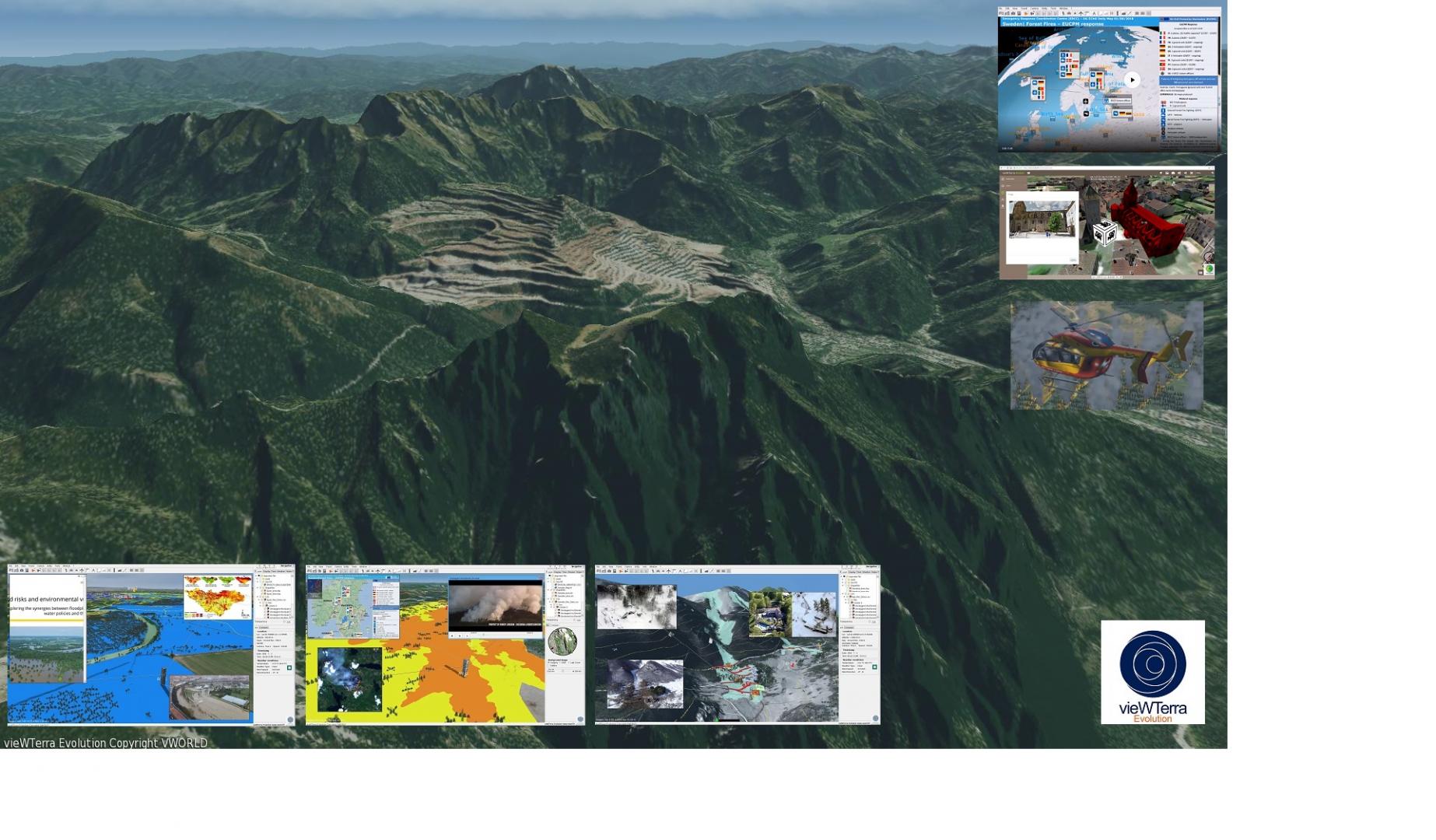 vieWTerra Evolution 4D Earth Viewer, intégration de données et plateforme de développement