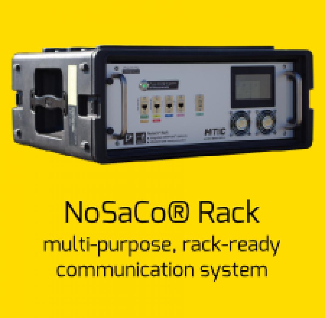 NoSaCo Rack ist ein für viele Zwecke einsetzbares, rack-ready Kommunikationssystem