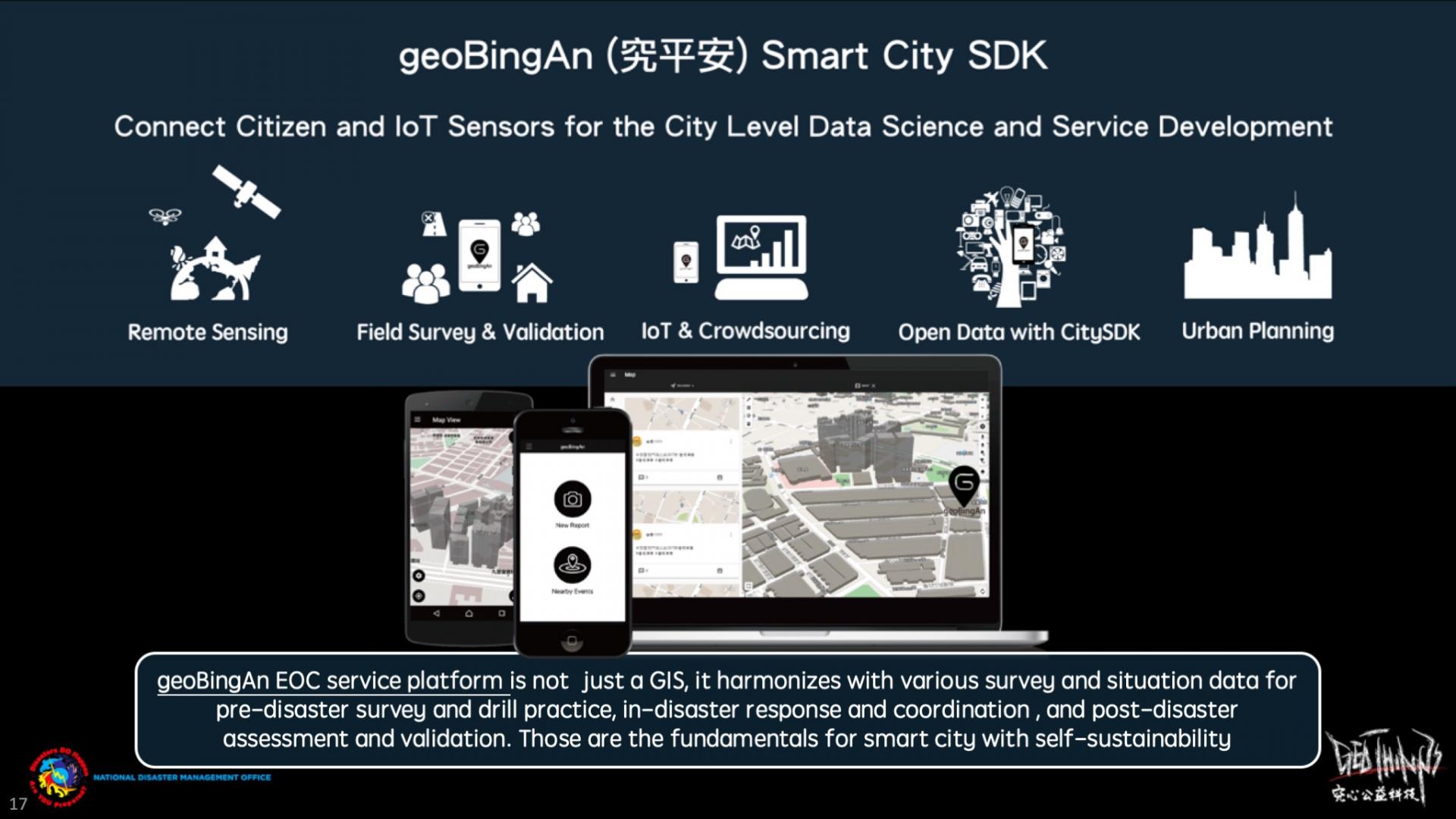 Förutom att bara vara nödinsatscentralen kan geoBingAn också utgöra hela utvecklingsplattformen för smarta städer för stadsplanering!