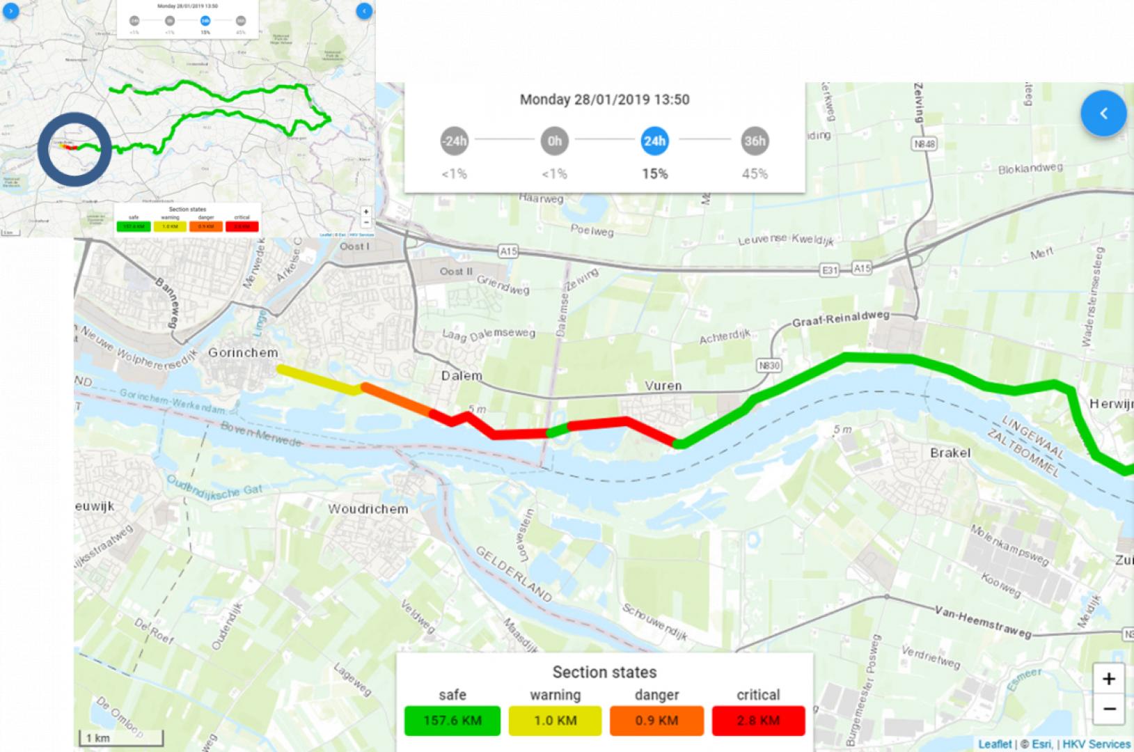 Real Time Flood Risk Assessement Viewer: diques